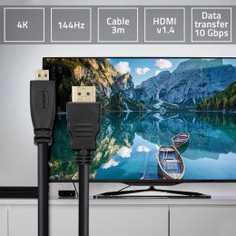 Qoltec Kabel HDMI v1.4 | Micro HDMI | High speed | 4K | 30Hz | GOLD | 3m