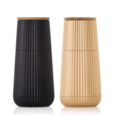 Zestaw młynków dp przypraw Scape czarny/złoty