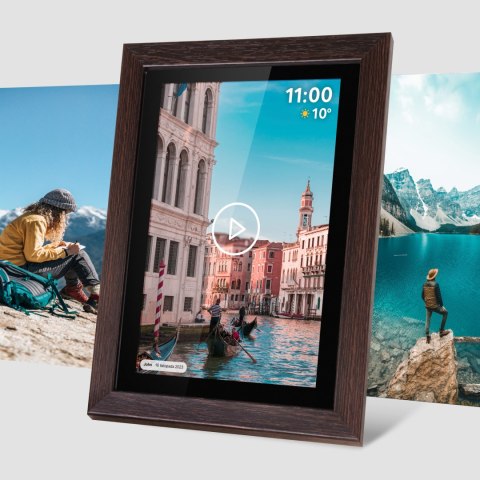 Cyfrowa ramka Kruger&Matz na zdjęcia FRAMEO Wi-Fi 15,6" drewniana ramka