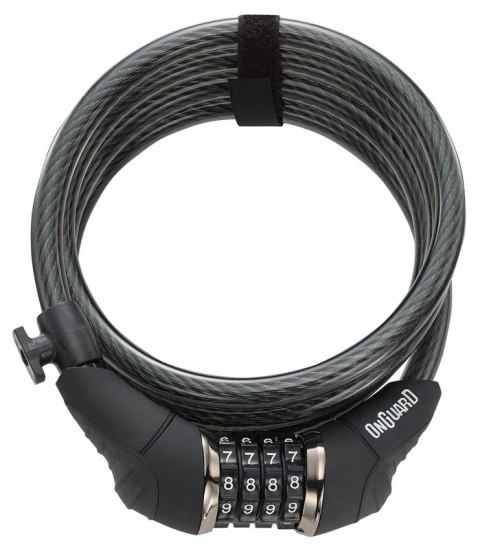 Zapięcie rowerowe ONGUARD DOBERMAN X-SERIES 8031 LINKA SPIRALNA + SZYFR, Wymiary: 185cm x 12mm (NEW)