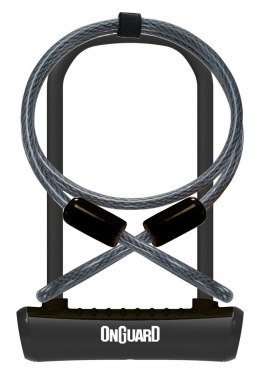 Zapięcie rowerowe ONGUARD NEON 8154BL U-LOCK + LINKA - ⌀ 11mm, Wymiary: 115mm x 230mm - uchwyt + 2x Klucze + LINKA 10mm x 120cm 