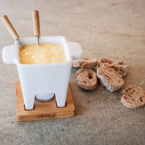 Zestaw Tapas Fondue biały, poj. 200ml, dąb
