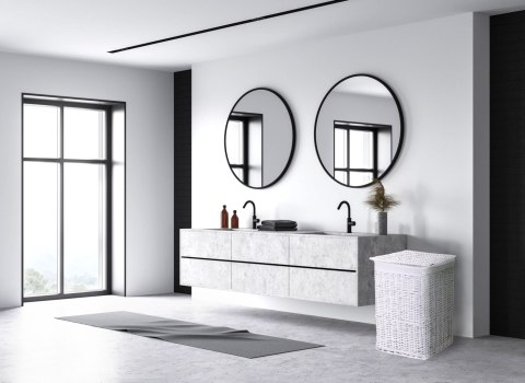 Kosz wiklinowy 72L 40x30x60 cm biały