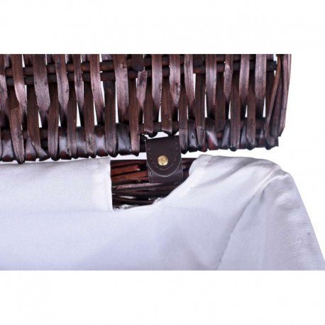 Kosz wiklinowy 72L 40x30x60 cm brązowy