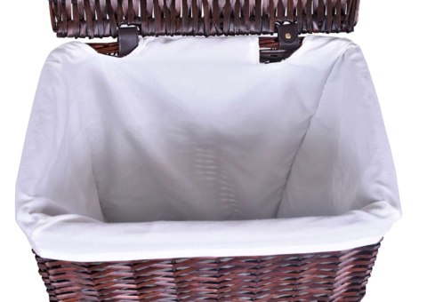 Kosz wiklinowy 72L 40x30x60 cm brązowy