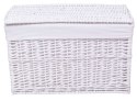 Kufer wiklinowy 105L 66x40x40 cm biały