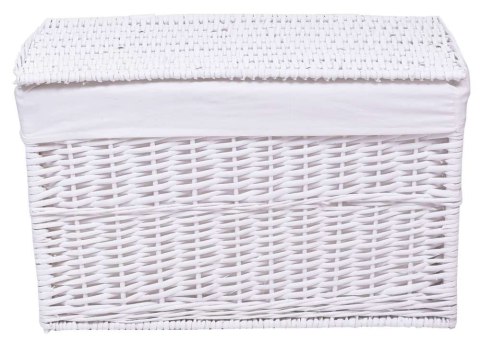 Kufer wiklinowy 105L 66x40x40 cm biały