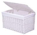Kufer wiklinowy 105L 66x40x40 cm biały
