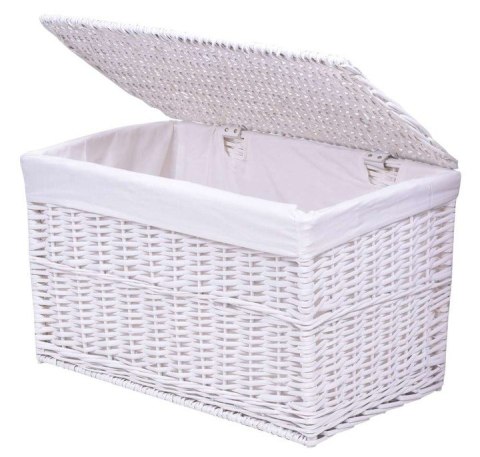 Kufer wiklinowy 105L 66x40x40 cm biały