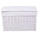Kufer wiklinowy 65L 56x34x34 cm biały