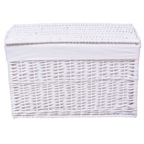 Kufer wiklinowy 65L 56x34x34 cm biały