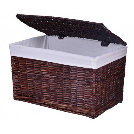 Kufer wiklinowy 65L 56x34x34 cm brązowy