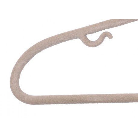 Wieszak flokowany Roxi komplet 5 szt. - beżowy