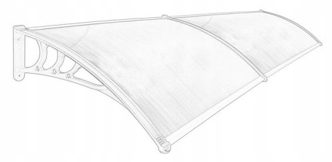 Daszek nad drzwi MAKO DUO 100x200cm czarny