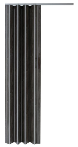 Drzwi harmonijkowe 001P DĄB GRAFIT MAT - 80 cm