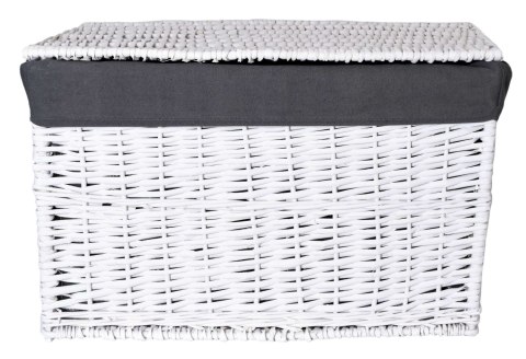 Kufer wiklinowy 105L 66x40x40 cm biało-szary