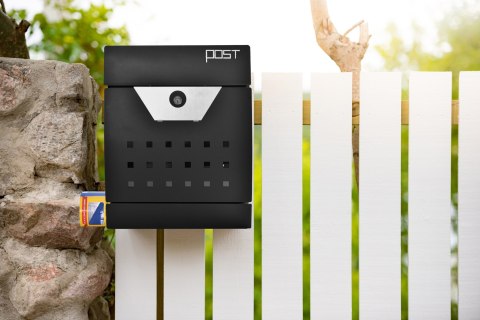 Skrzynka pocztowa na listy Ivar z gazetnikiem czarna