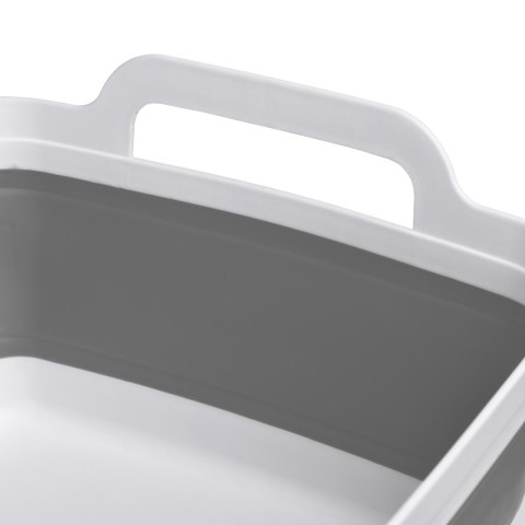 Miska składana z odpływem bialo-szara BRIDA