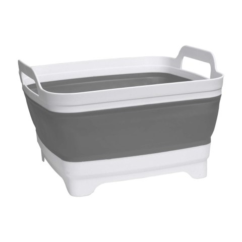 Miska składana z odpływem bialo-szara BRIDA