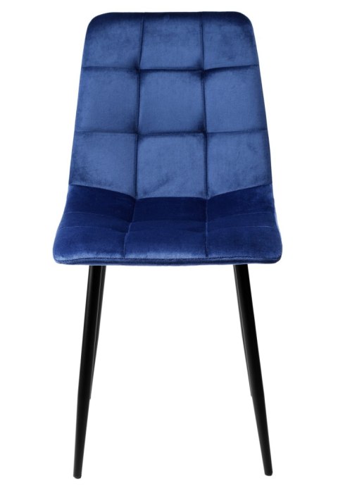 Krzesło welurowe DENVER velvet niebieskie