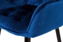 Krzesło welurowe NEVADA VELVET granatowe
