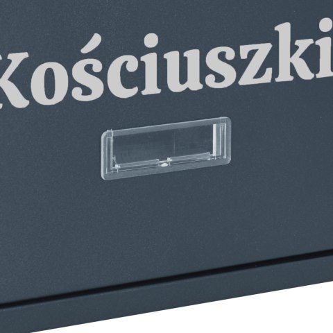 Skrzynka pocztowa na listy Gustav antracyt z napisami