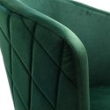 Krzesło welurowe HAMPTON VELVET ciemnozielone