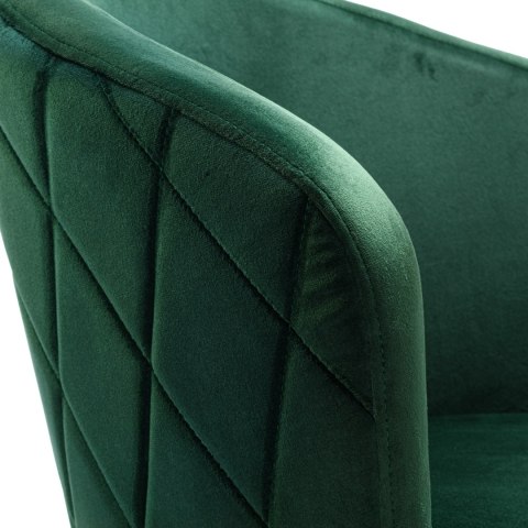 Krzesło welurowe HAMPTON VELVET ciemnozielone