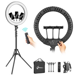 Lampa pierścieniowa LUMO LED RGB ring do filmów zdjęć makijażu