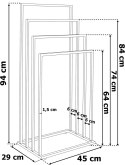 Stojak wieszak na ręczniki 4 ramiona Neli kolor chrom