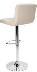 Hoker barowy Arako chromowane beżowe Velvet