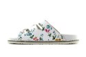 ABAT ROZM. 36 W KWIATY Klapki damskie, trzy paski regulowane sprzączkami