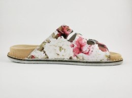 ABAT ROZM. 36 W PIWONIE Klapki damskie, trzy paski regulowane sprzączkami