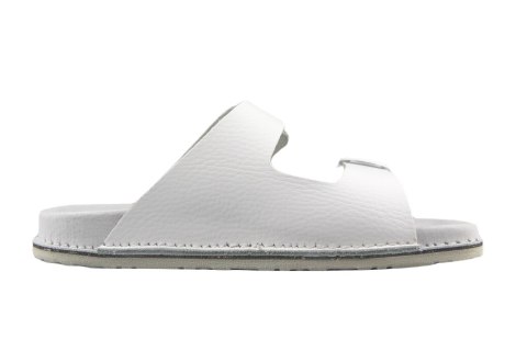 ABAT ROZM. 37 BIAŁE Klapki damsko-męskie, dwa paski regulowane sprzączkami