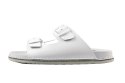 ABAT ROZM. 43 BIAŁE Klapki damsko-męskie, dwa paski regulowane sprzączkami