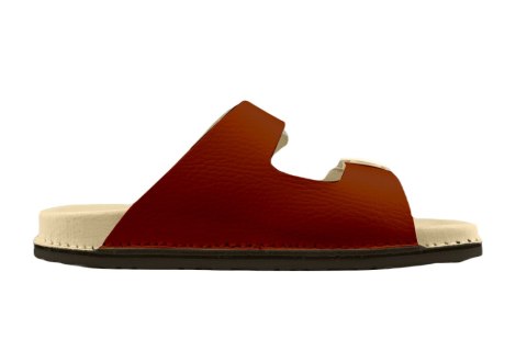 ABAT ROZM. 39 BRĄZOWE Klapki damsko-męskie, dwa paski regulowane sprzączkami