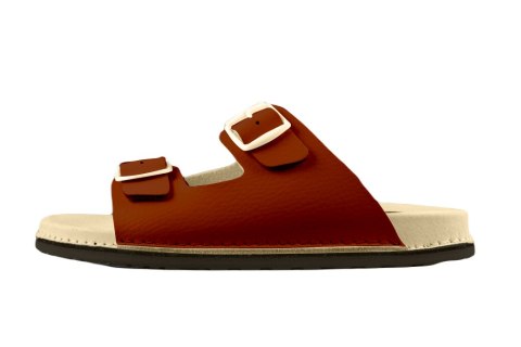 ABAT ROZM. 40 BRĄZOWE Klapki damsko-męskie, dwa paski regulowane sprzączkami