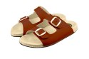 ABAT ROZM. 46 BRĄZOWE Klapki damsko-męskie, dwa paski regulowane sprzączkami