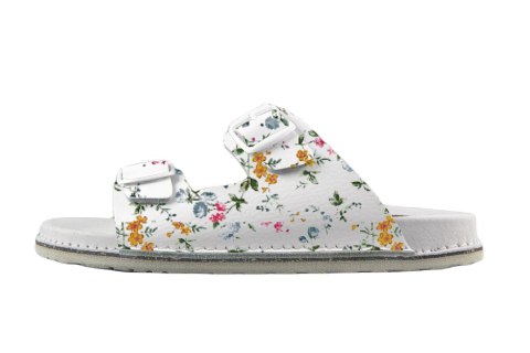 ABAT ROZM. 43 BIAŁE Klapki damsko-męskie, dwa paski regulowane sprzączkami