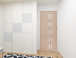 Drzwi harmonijkowe 005S DĄB SONOMA 90 cm