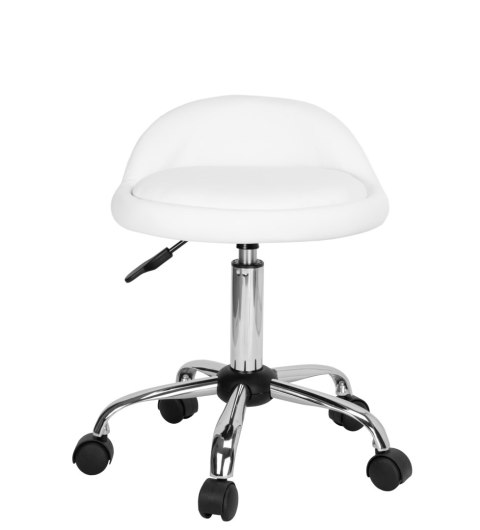 Taboret kosmetyczny fryzjerski LOMO biały