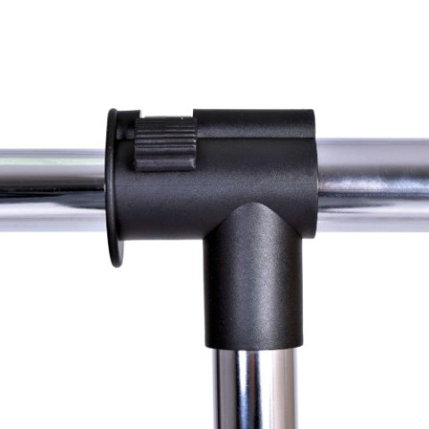 Wieszak regulowany stojący na kółkach Rufo czarny