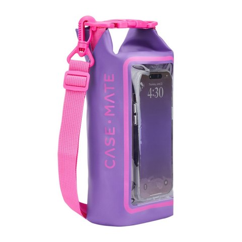 Case-Mate Waterproof Mini Phone Bucket Dry Bag - Wodoodporna torebka z kieszenią na telefon do 7" (Purple Paradise)