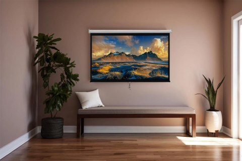 Ekran projekcyjny zwijany ręcznie 100" 16:9 PVC 1.0 Gain 160°