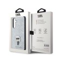 Karl Lagerfeld Fixed Glitter Ikonik Logo Metal Pin - Etui Samsung Galaxy A55 5G (srebrny)