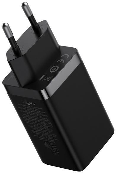 Ładowarka sieciowa Baseus GaN 5 Pro CCGP120201 65W 1x USB-A 2x USB-C PD 3.0 QC 4.0 + kabel USB-C