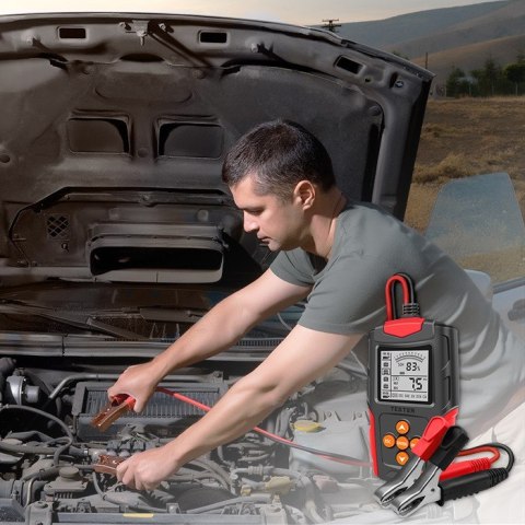 Qoltec Cyfrowy tester akumulatora z wyświetlaczem LCD | 12V | 24V | 3Ah-200Ah