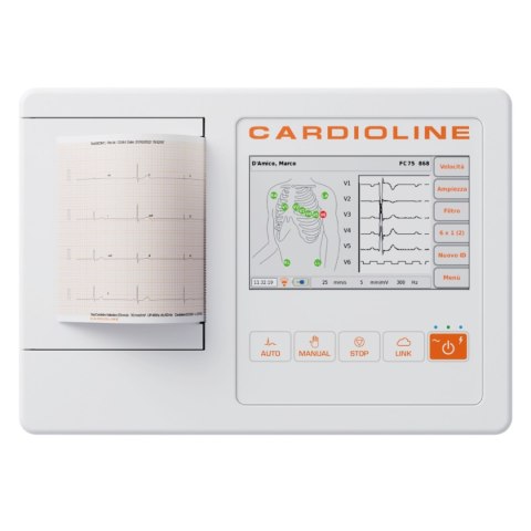 CARDIOLINE ECG100L Elektrokardiograf 12-kanałowy z ekranem dotykowym 5"
