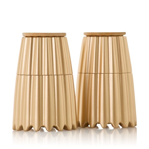 Magnetyczny zestaw młynków do pieprzu i soli MagTwo złoty