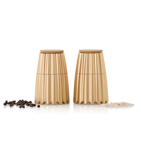 Magnetyczny zestaw młynków do pieprzu i soli MagTwo złoty